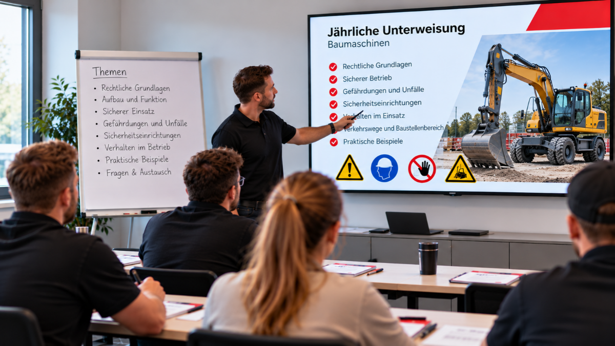 Jährliche Unterweisung Baumaschine – Bild 1