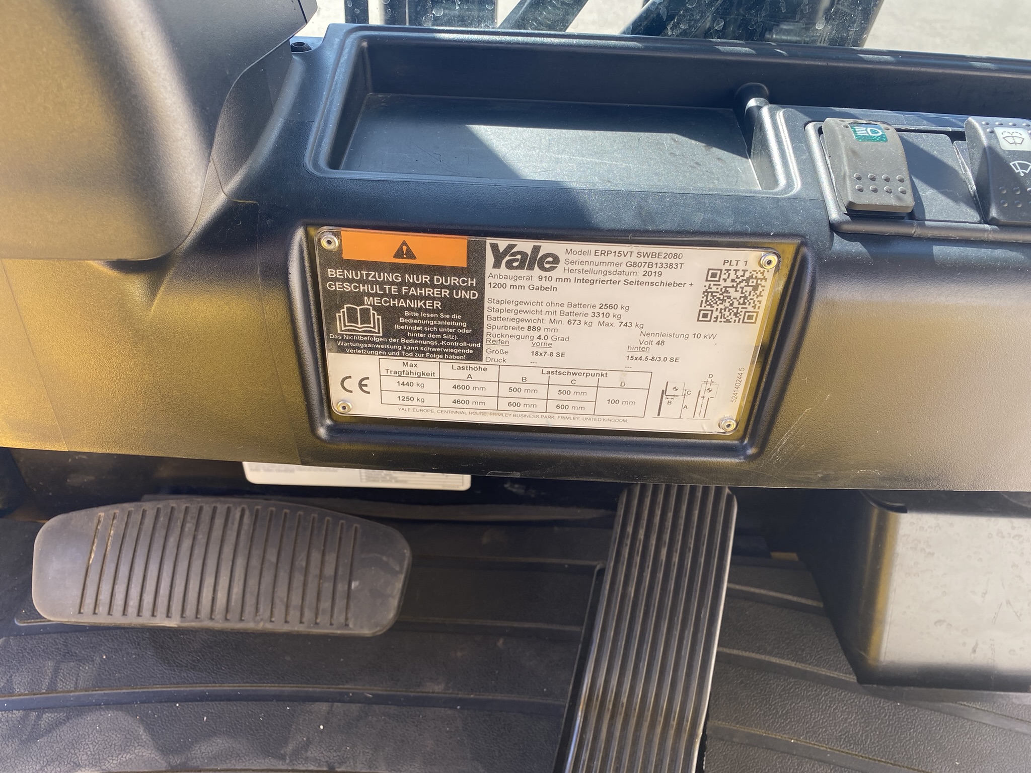 Yale ERP15VTSWB Elektro 3 Rad-Stapler – Nr. G008055 – Bild 7