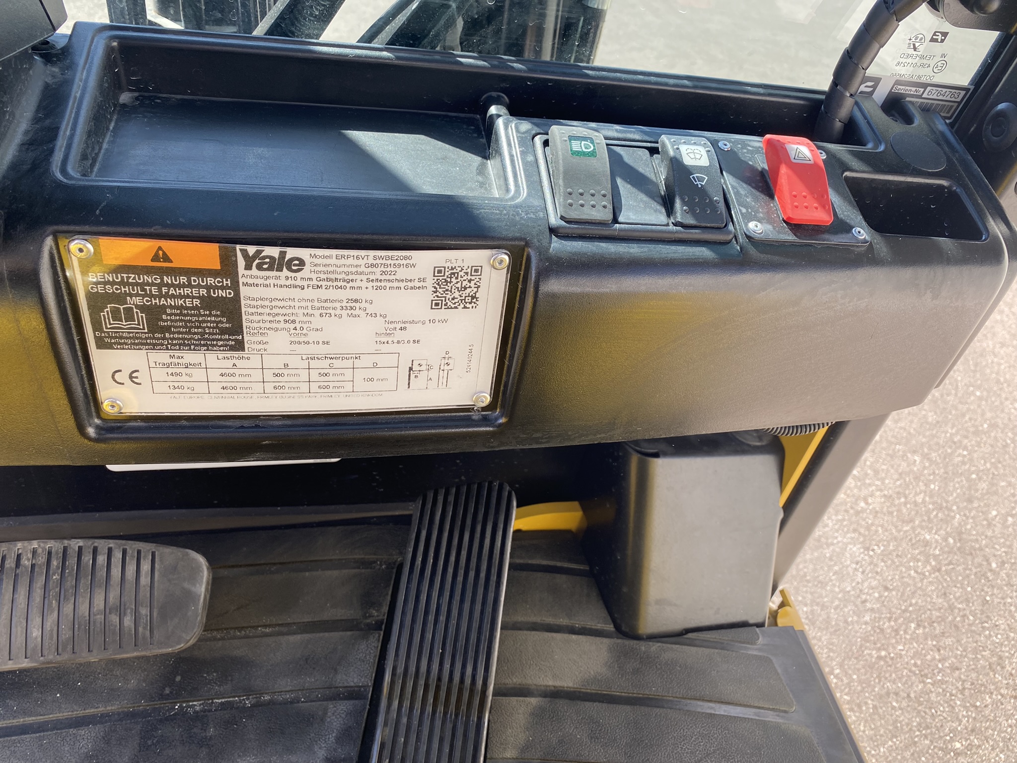 Yale ERP16VTSWB Elektro 3 Rad-Stapler – Nr. G009382 – Bild 7